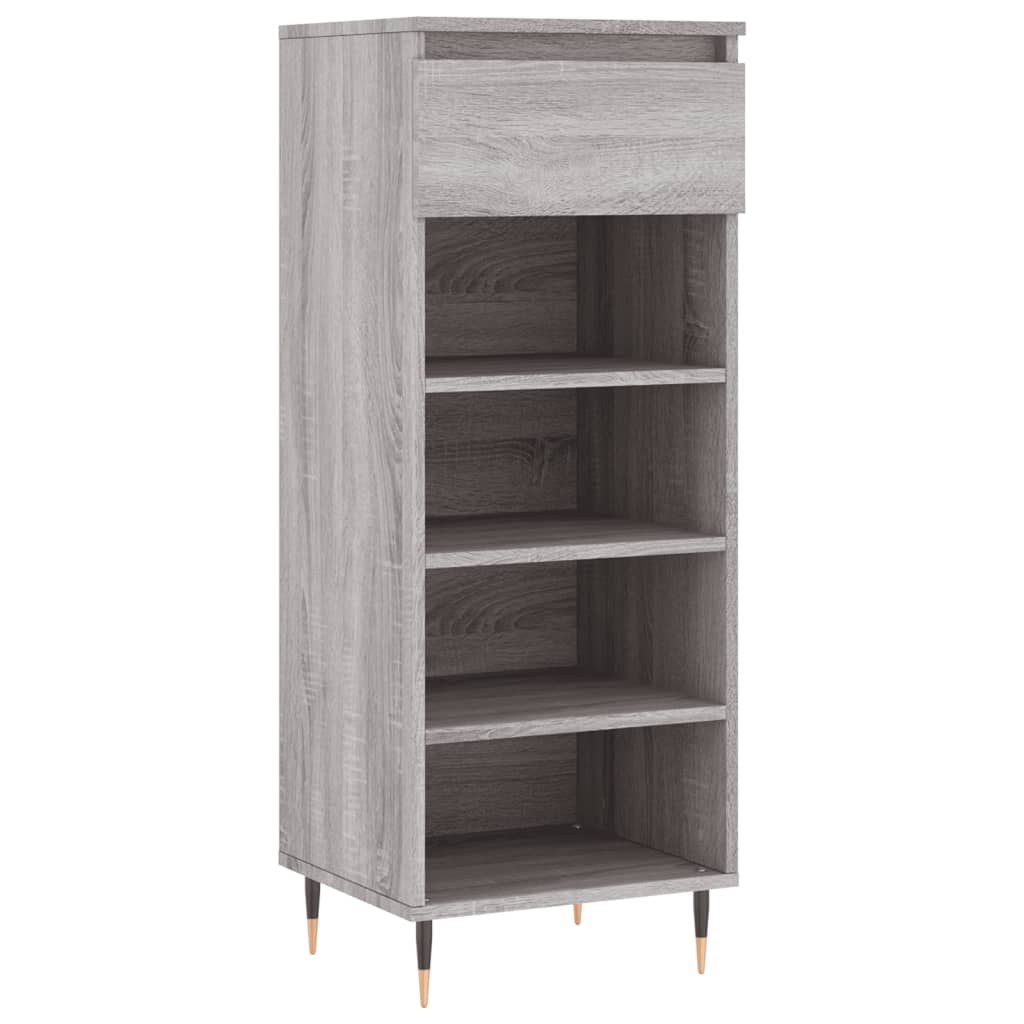 Vidaxl schoenenkast 40x36x105 cm bewerkt hout grijs sonoma