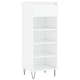 Vidaxl schoenenkast 40x36x105 cm bewerkt hout hoogglans wit