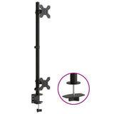 Vidaxl monitorstandaard dubbel vesa 75 100 mm staal zwart