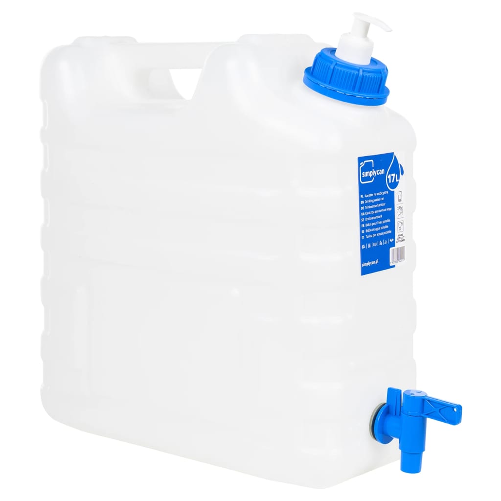 Vidaxl watertank met kraan en zeepdispenser 15 l kunststof