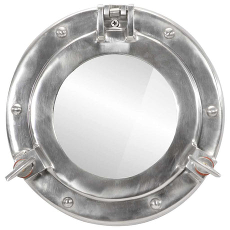 Vidaxl wandspiegel patrijspoort ø23 cm aluminium en glas