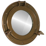 Vidaxl wandspiegel patrijspoort ø30 cm aluminium en glas