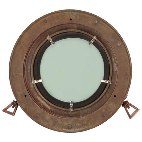 Vidaxl wandspiegel patrijspoort ø30 cm aluminium en glas