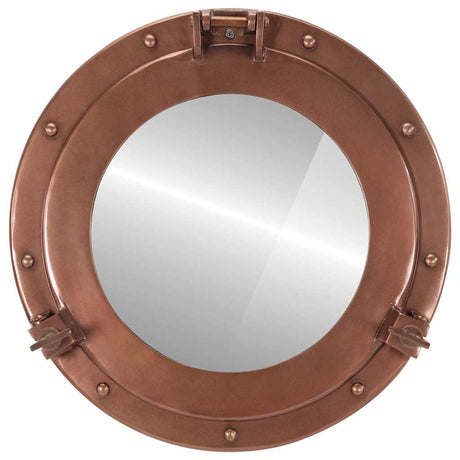 Vidaxl wandspiegel patrijspoort ø38 cm aluminium en glas