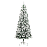 Vidaxl kunstkerstboom met scharnieren en sneeuw 180 cm