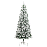 Vidaxl kunstkerstboom met scharnieren en sneeuw 240 cm