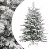 Vidaxl kunstkerstboom met scharnieren en sneeuw 150 cm