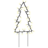 Vidaxl kerstverlichting kerstboom 3 st met grondpinnen 50 led's 30 cm