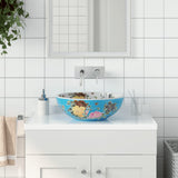 Vidaxl opzetwasbak rond φ41x14 cm keramiek meerkleurig