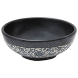 Vidaxl opzetwasbak rond φ41x14 cm keramiek zwart en blauw