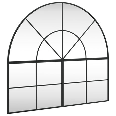 Vidaxl wandspiegel boog 100x90 cm ijzer zwart