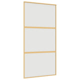 Vidaxl schuifdeur 102,5x205 cm mat esg-glas en aluminium goudkleurig