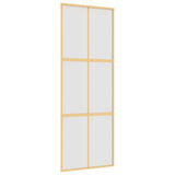 Vidaxl schuifdeur 76x205 cm mat esg-glas en aluminium goudkleurig