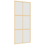 Vidaxl schuifdeur 90x205 cm mat esg-glas en aluminium goudkleurig