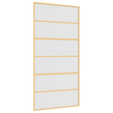 Vidaxl schuifdeur 102,5x205 cm mat esg-glas en aluminium goudkleurig