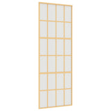 Vidaxl schuifdeur 76x205 cm mat esg-glas en aluminium goudkleurig