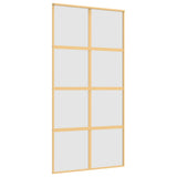 Vidaxl schuifdeur 102,5x205 cm mat esg-glas en aluminium goudkleurig