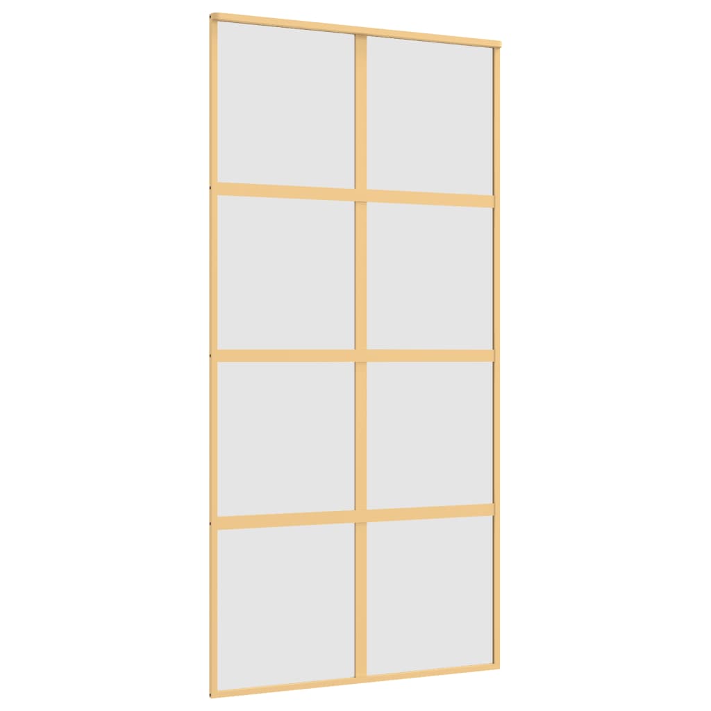 Vidaxl schuifdeur 102,5x205 cm mat esg-glas en aluminium goudkleurig