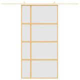 Vidaxl schuifdeur 102,5x205 cm mat esg-glas en aluminium goudkleurig