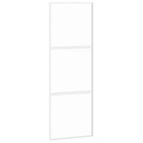 Vidaxl schuifdeur 76x205 cm gehard glas en aluminium wit
