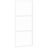 Vidaxl schuifdeur 90x205 cm gehard glas en aluminium wit