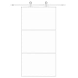 Vidaxl schuifdeur 102,5x205 cm gehard glas en aluminium wit