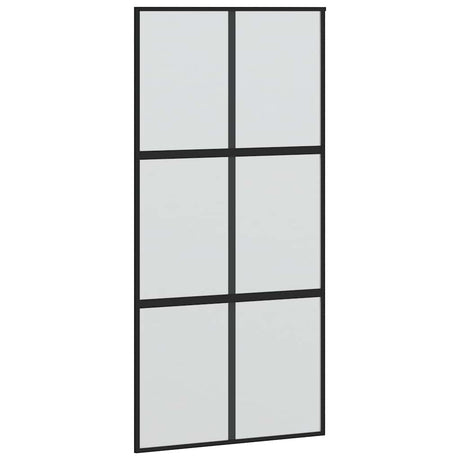 Vidaxl schuifdeur 102,5x205 cm gehard glas en aluminium zwart