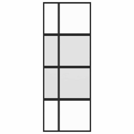 Vidaxl schuifdeur 76x205 cm gehard glas en aluminium zwart