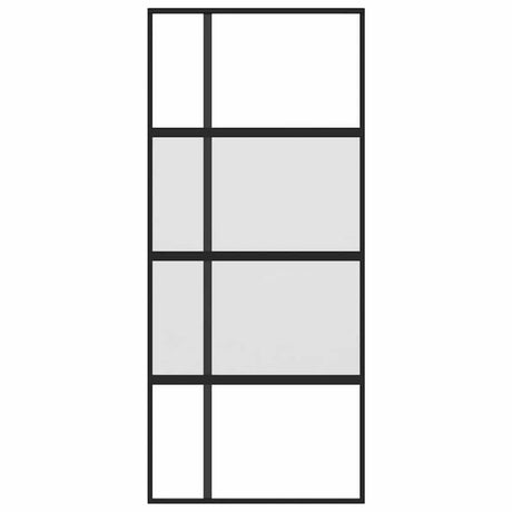 Vidaxl schuifdeur 90x205 cm gehard glas en aluminium zwart