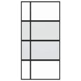 Vidaxl schuifdeur 102,5x205 cm gehard glas en aluminium zwart