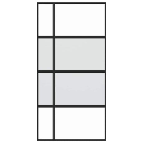 Vidaxl schuifdeur 102,5x205 cm gehard glas en aluminium zwart