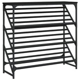 Vidaxl schoenenrek 90x30x85 cm bewerkt hout zwart