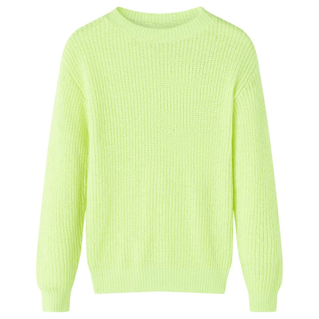 Vidaxl kindertrui gebreid 116 neongeel