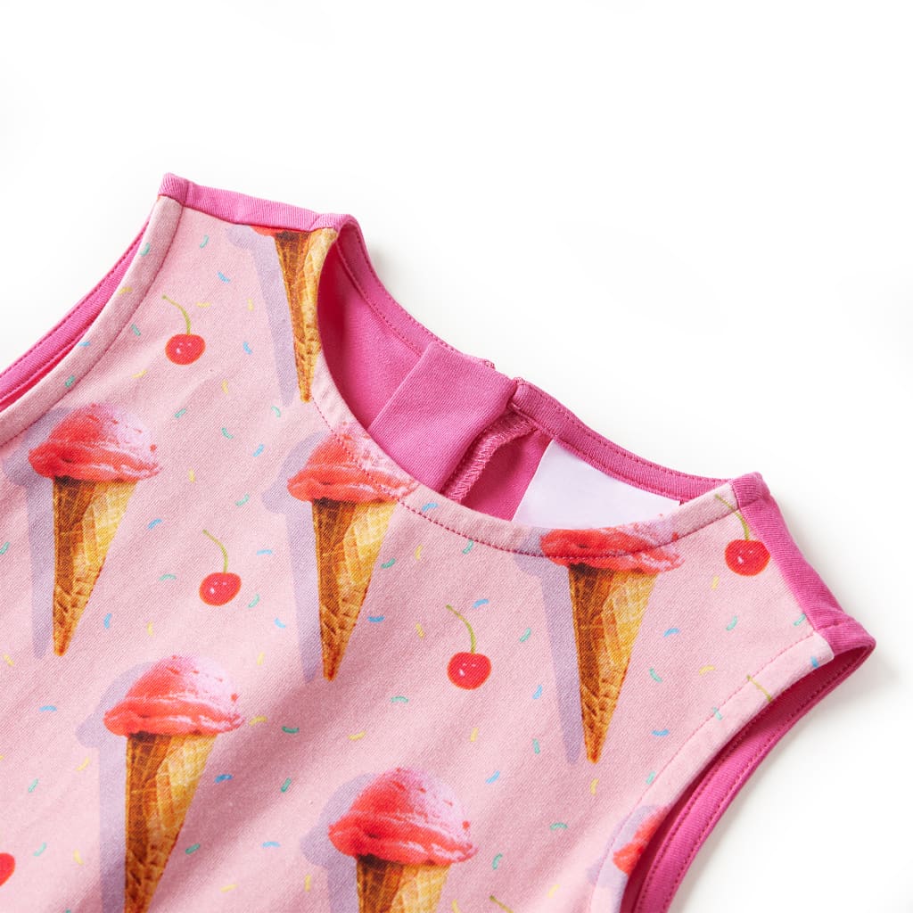 Vidaxl kinderjurk 104 felroze