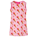 Vidaxl kinderjurk 128 felroze