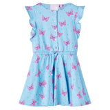 Vidaxl kinderjurk met knopen zonder mouwen 116 blauw