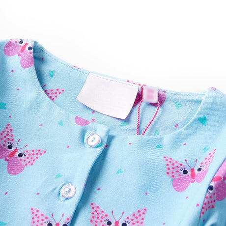 Vidaxl kinderjurk met knopen zonder mouwen 140 blauw