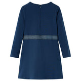 Vidaxl kinderjurk met lange mouwen 116 marineblauw