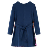 VidaXL Kinderjurk met lange mouwen 116 marineblauw