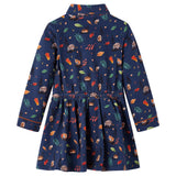 VidaXL Kinderjurk met lange mouwen 92 marineblauw