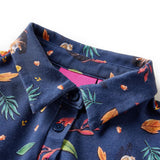 Vidaxl kinderjurk met lange mouwen 140 marineblauw
