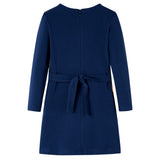 Vidaxl kinderjurk met lange mouwen 116 marineblauw