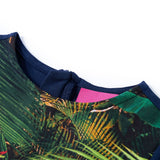Vidaxl kinderjurk met lange mouwen 128 marineblauw
