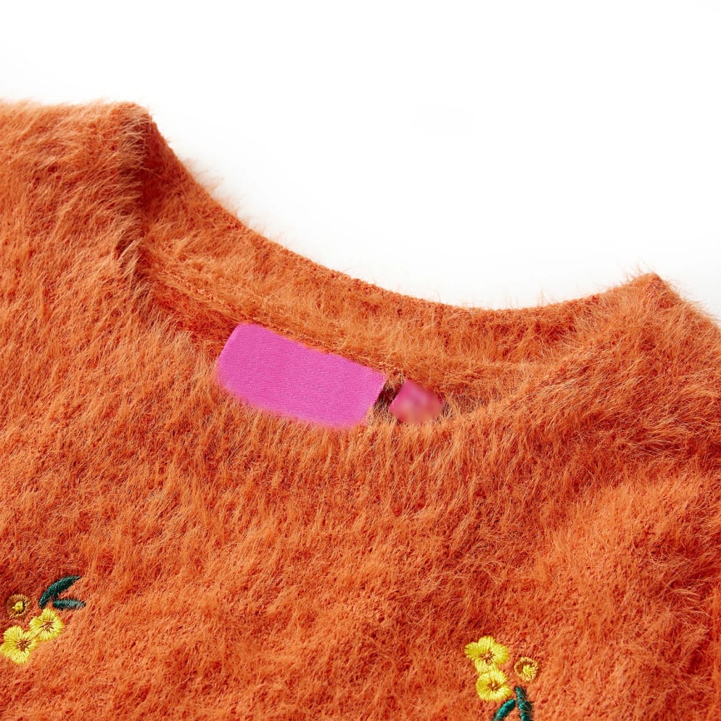 Vidaxl kindertrui gebreid 104 oranjebruin