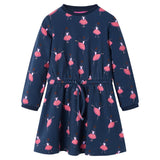 VidaXL Kinderjurk 128 marineblauw