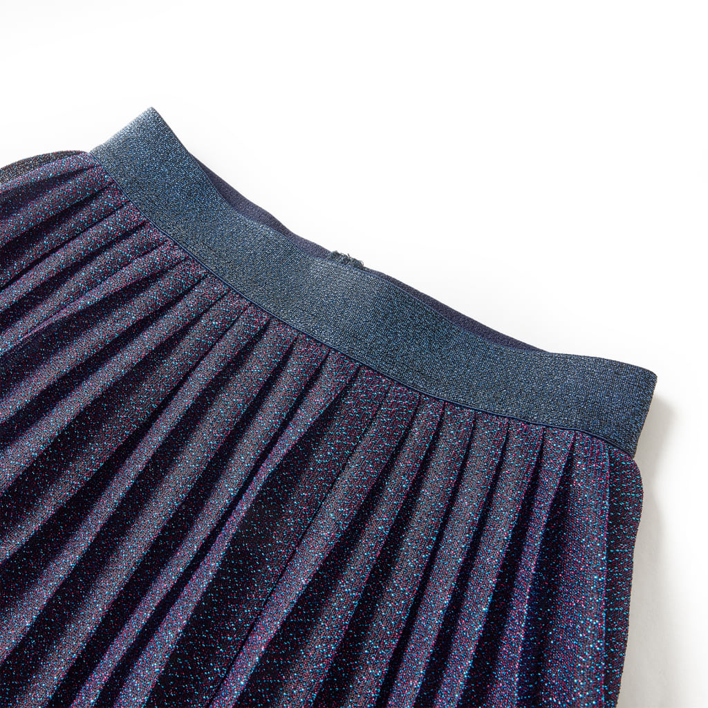 Vidaxl kinderrokje met glitters 140 marineblauw