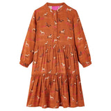 Vidaxl kinderjurk 128 cognackleurig