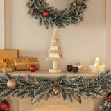 Vidaxl kerstdecoraties kerstboom 2 st 30 cm massief grenenhout