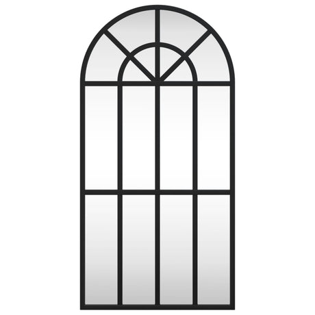 Vidaxl wandspiegel boog 30x60 cm ijzer zwart