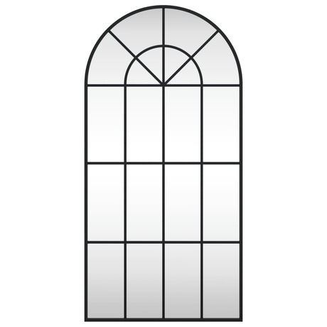 Vidaxl wandspiegel boog 50x100 cm ijzer zwart